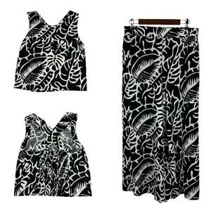 Rose & Olive Black Cream 2 Piece Set size Large